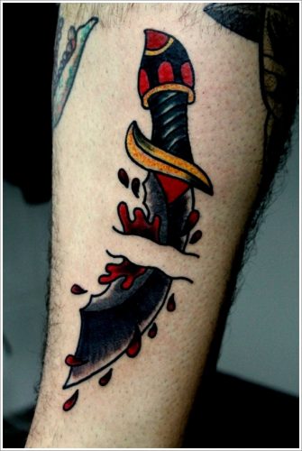 tatuajes cuchillos dagas15